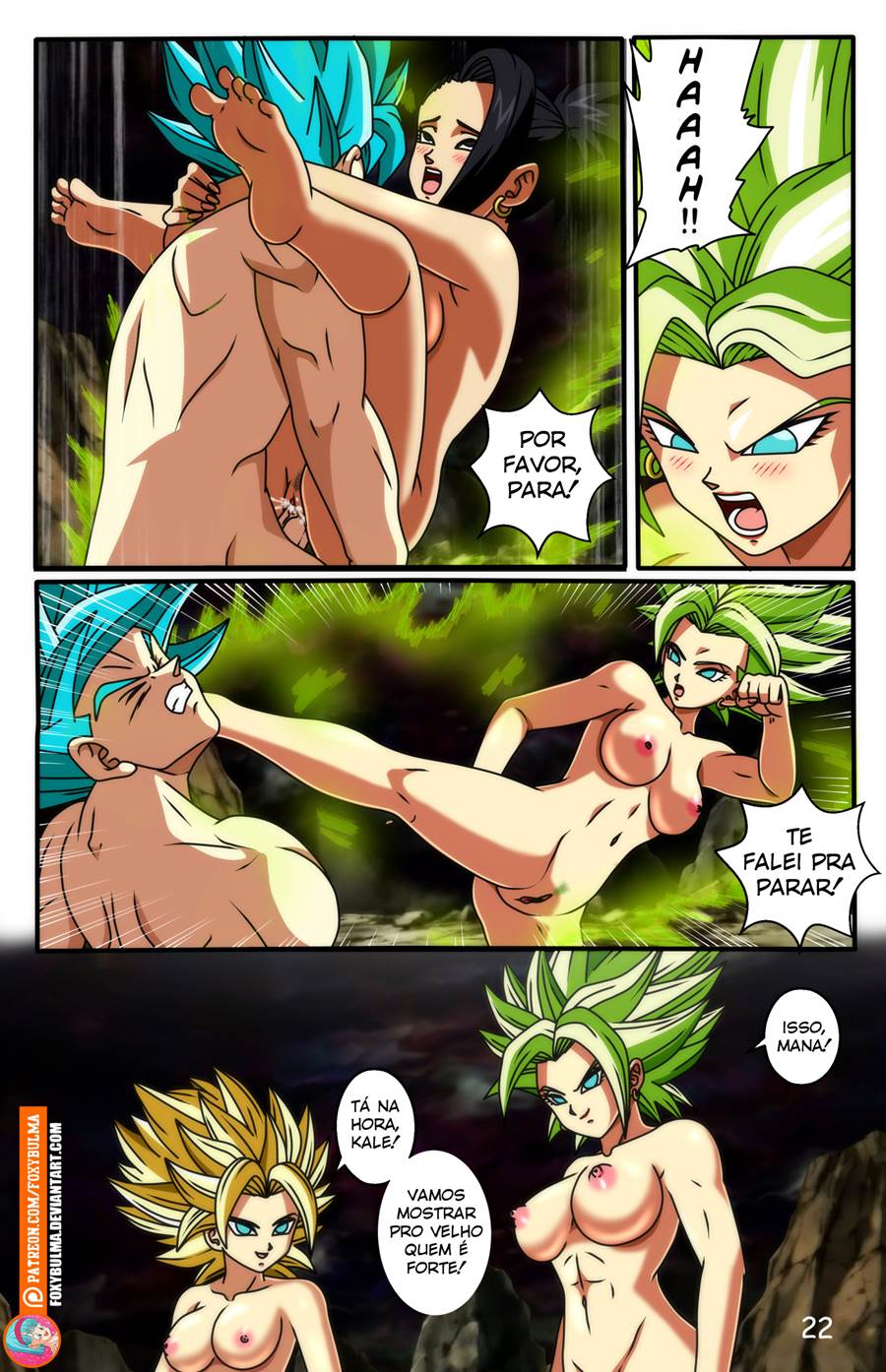 HQ Hentai: Dragon Ball - Goku vs Caulifla e Kale - Foto 23