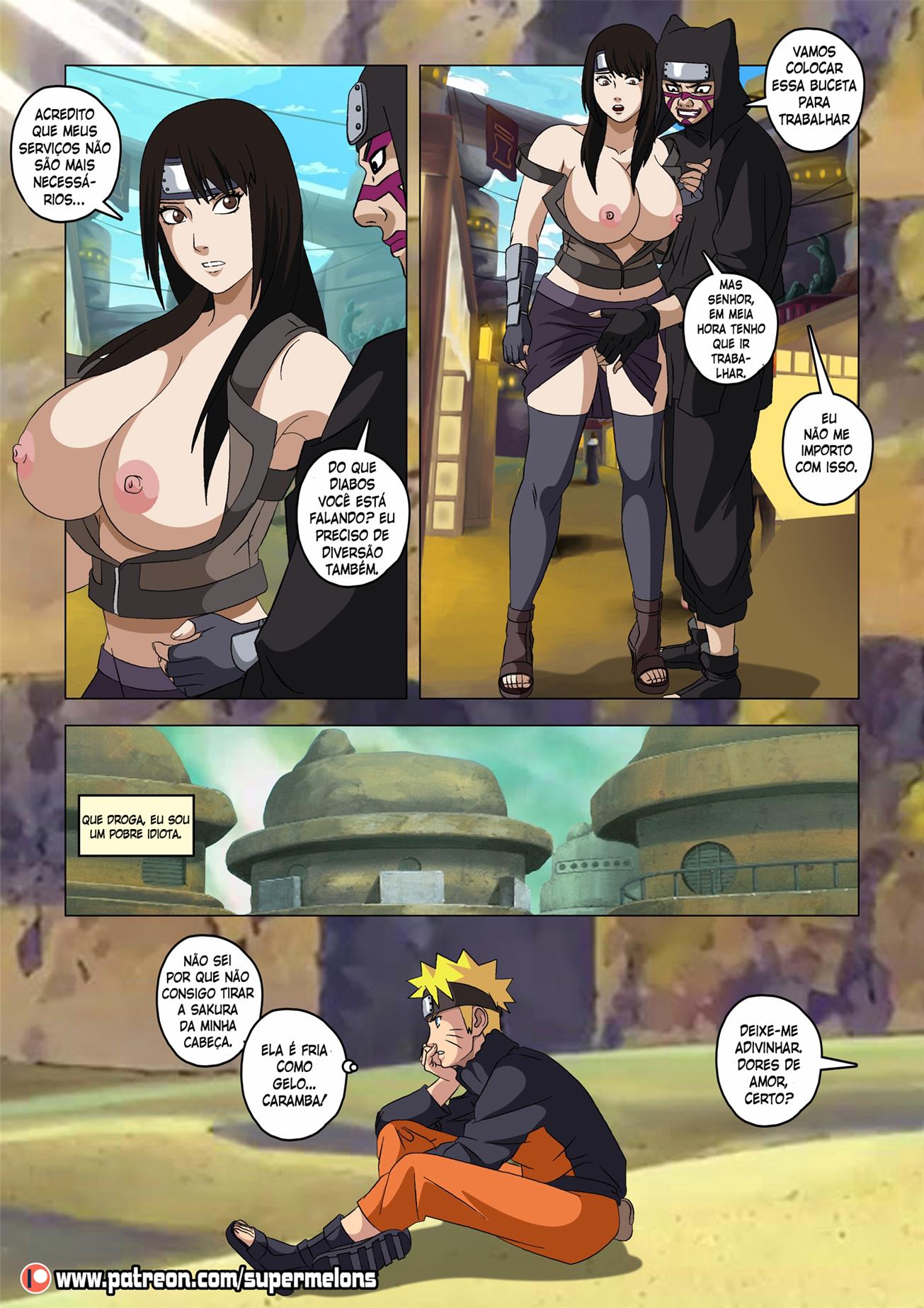 Naruto Pornô: Sakura e Ino em Mulheres de Areia - Foto 10