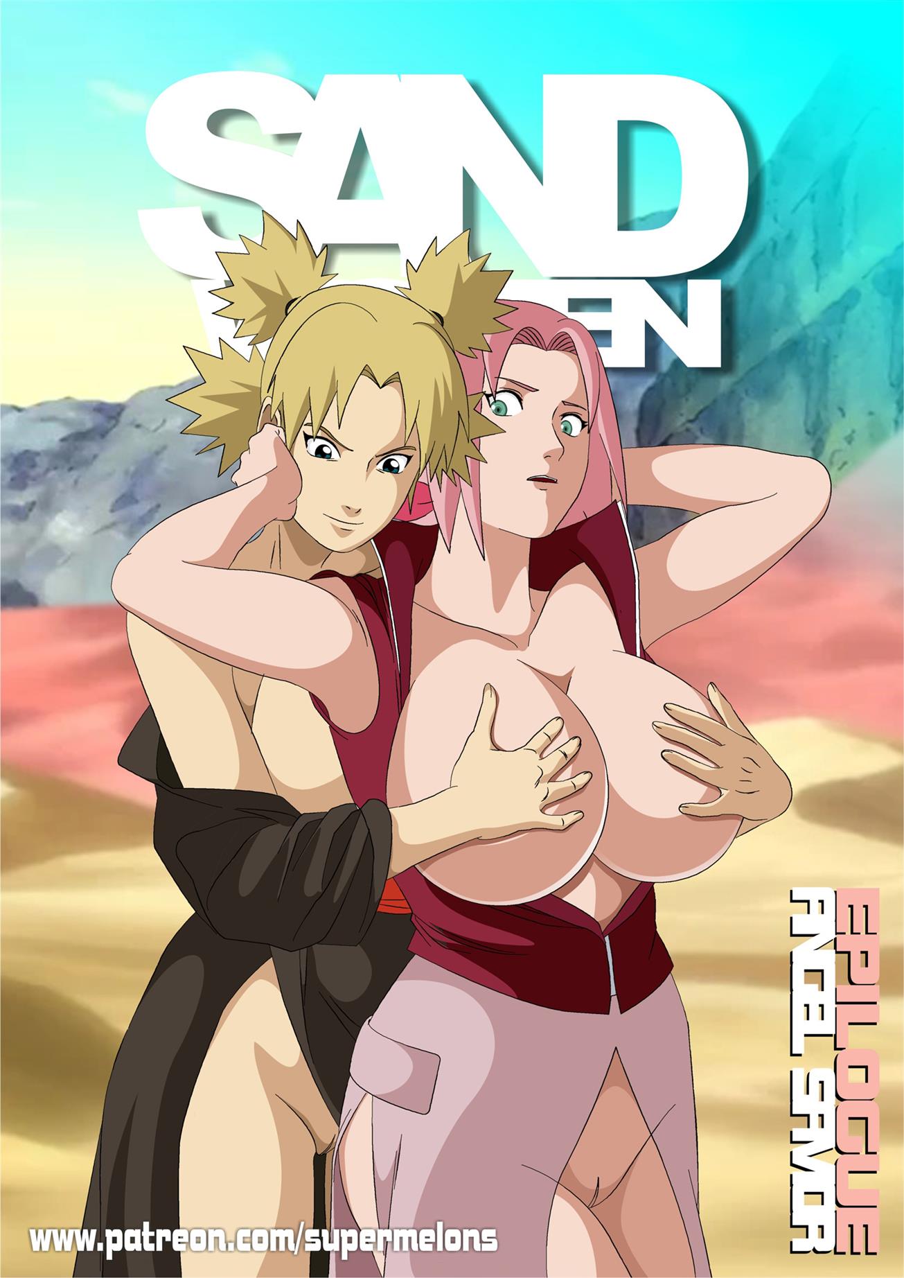 Naruto Pornô: Sakura e Ino em Mulheres de Areia - Foto 1