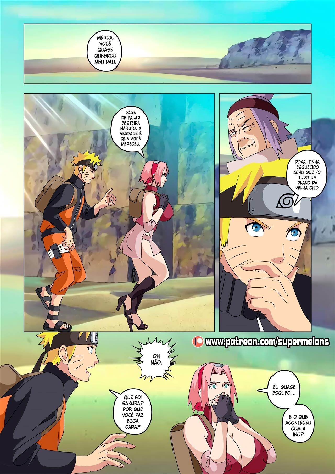 Naruto Pornô: Sakura e Ino em Mulheres de Areia - Foto 52