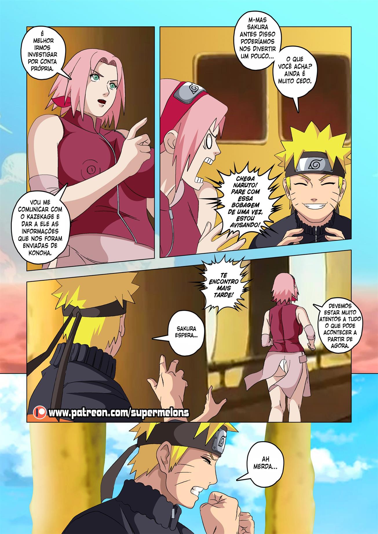 Naruto Pornô: Sakura e Ino em Mulheres de Areia - Foto 6