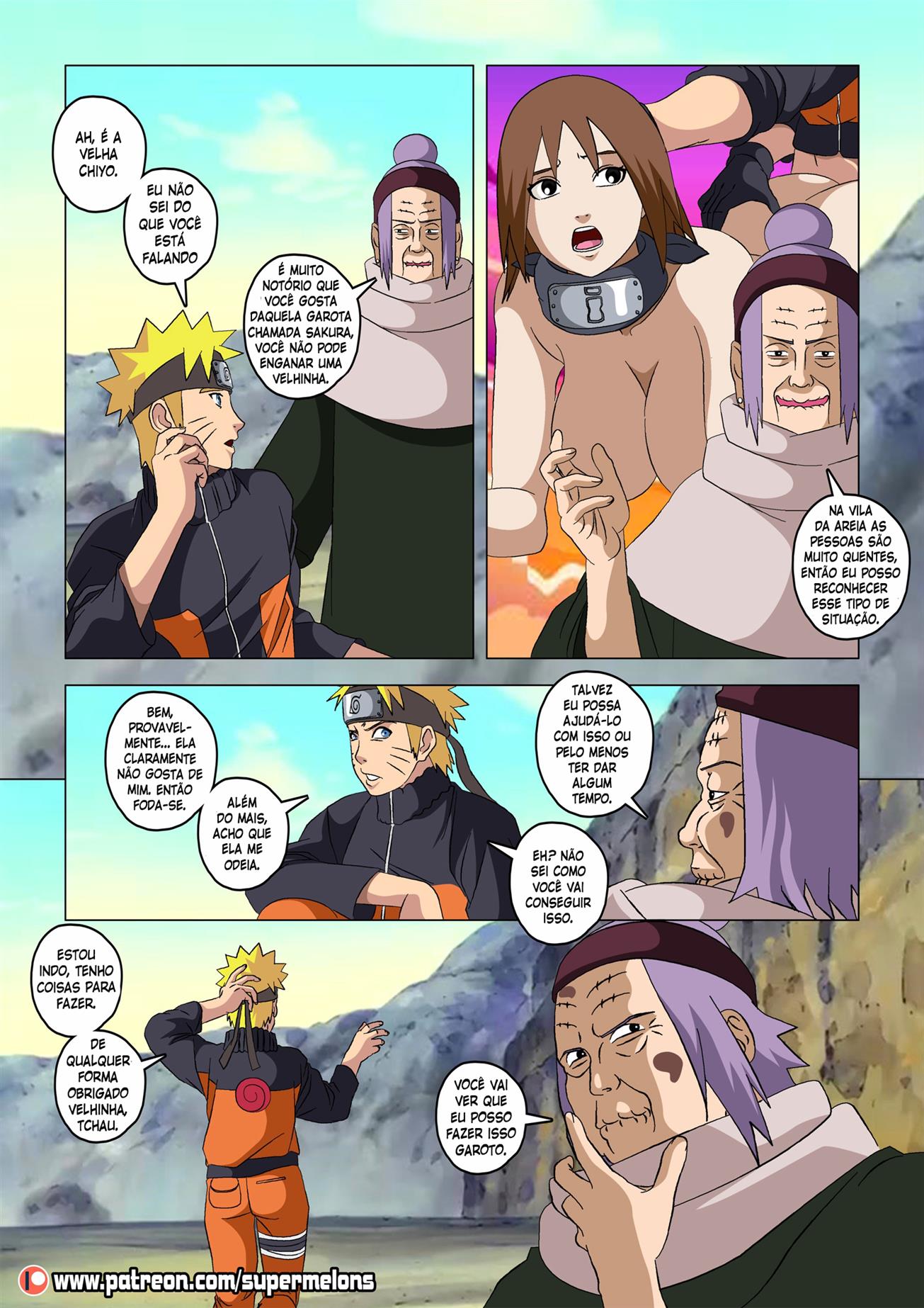 Naruto Pornô: Sakura e Ino em Mulheres de Areia - Foto 11