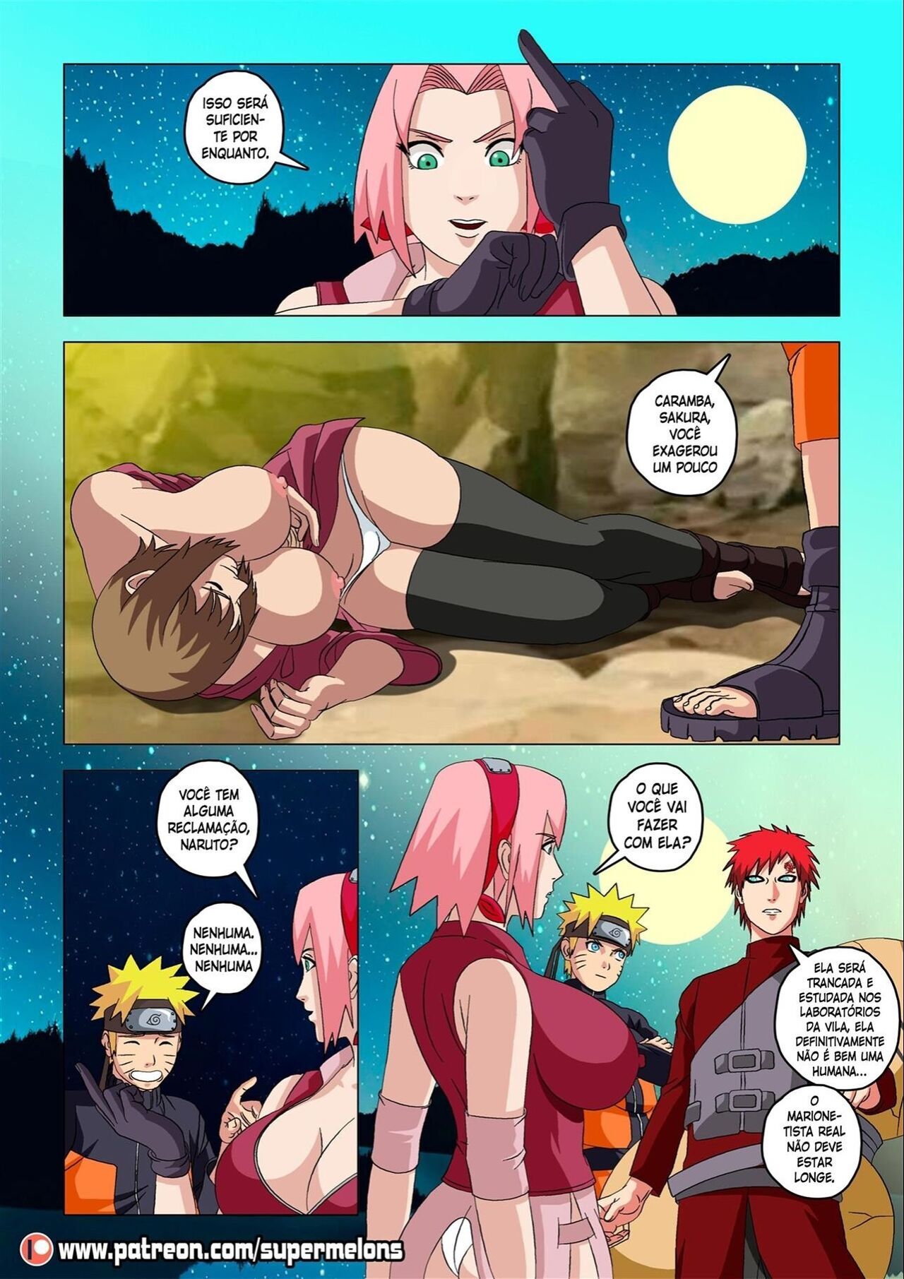 Naruto Pornô: Sakura e Ino em Mulheres de Areia - Foto 38