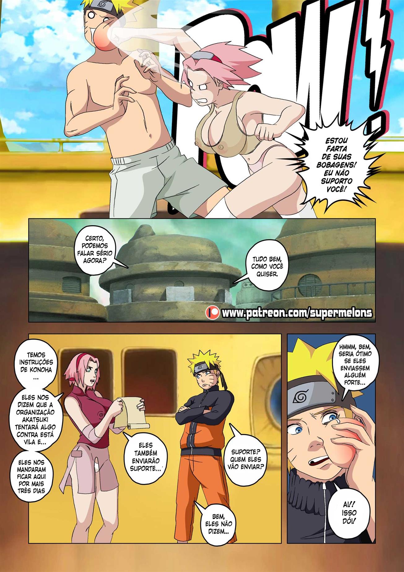 Naruto Pornô: Sakura e Ino em Mulheres de Areia - Foto 5