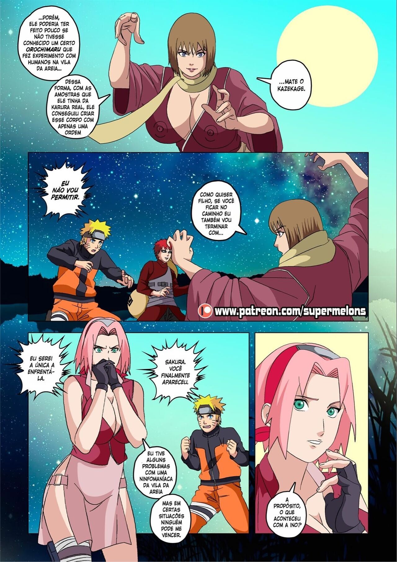 Naruto Pornô: Sakura e Ino em Mulheres de Areia - Foto 32